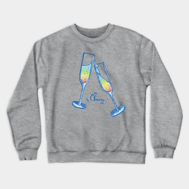 Champagne cheers new-year party Crewneck Sweatshirt by Cottonbutton